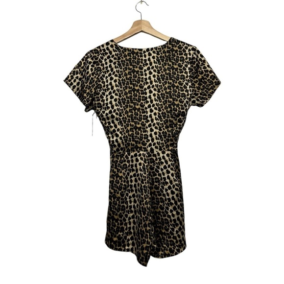 NWT REVOLVE SUPERDOWN Hannah Tie Front Romper Leopard S - Picture 7 of 10